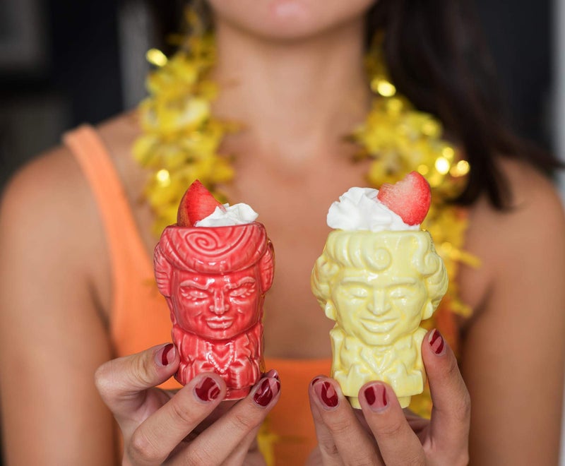 Geeki Tikis The Golden Girls Tiki Muglet Mini 3 Inch Glasses | Official Golden Girls Collectible Mugs Set of 4 | Includes Dorothy, Blanche, Rose, & Sophia | 2-Ounces Mini Mugs | Toynk Exclusive - Image 3